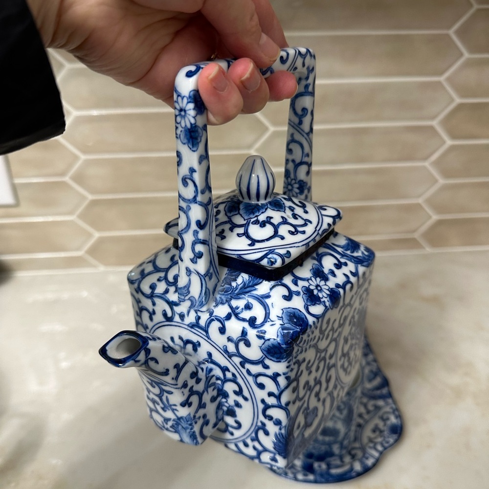 Blue and White Floral Vintage Tea Set